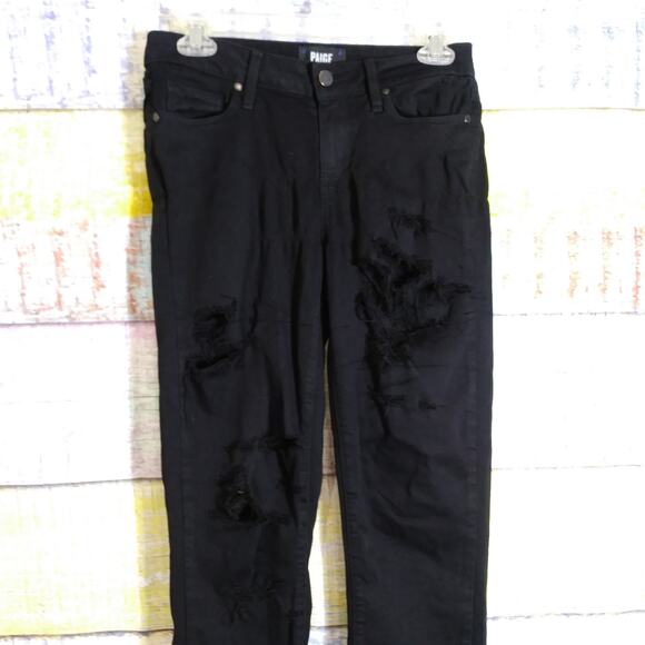 Paige Verdugo Ankle destroyed black jeans size 26 - Picture 5 of 13